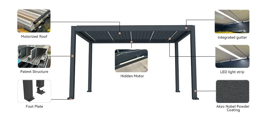 25929-pergola with black metal roof-1